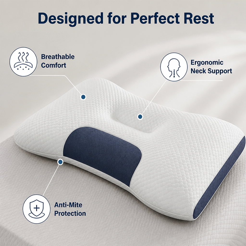 SleepAlign™ — Ergonomic Neck Support Pillow