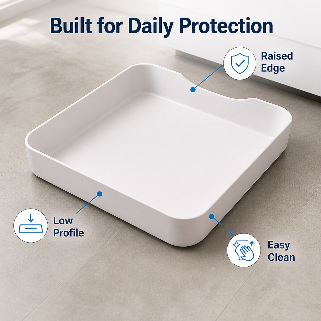 WashGuard™ — Floor-Saving Washer Tray
