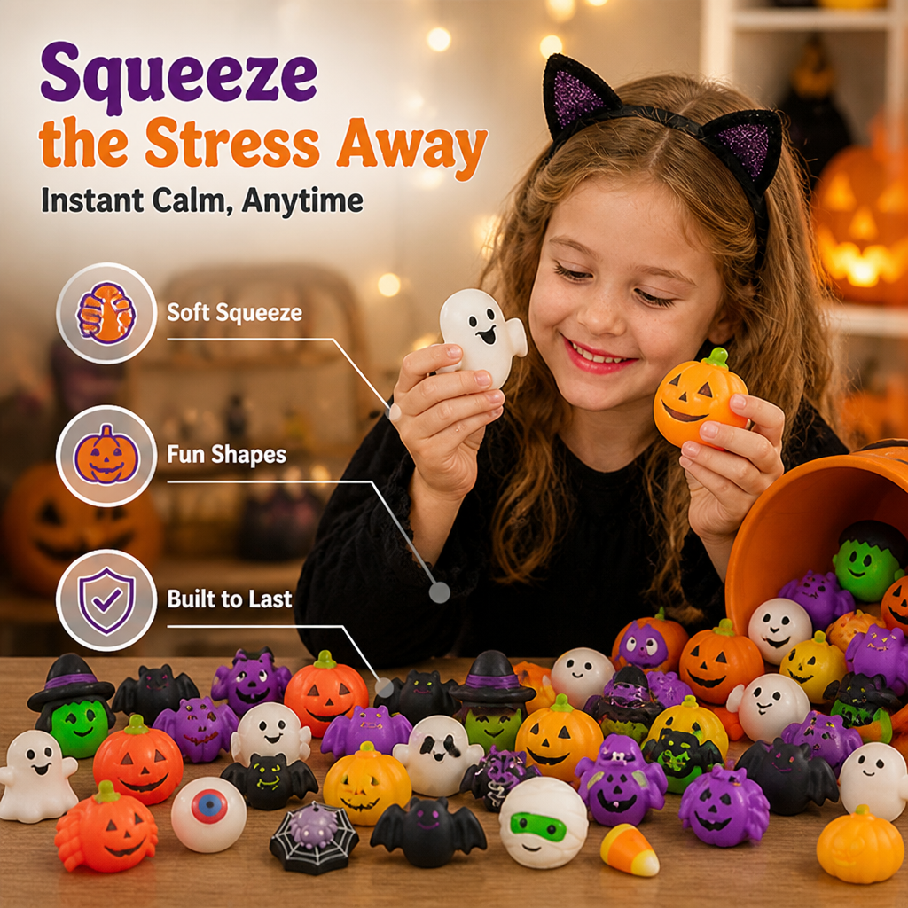 BooSquish™ Halloween Squishy Toy Set — Stress-Relief Fun