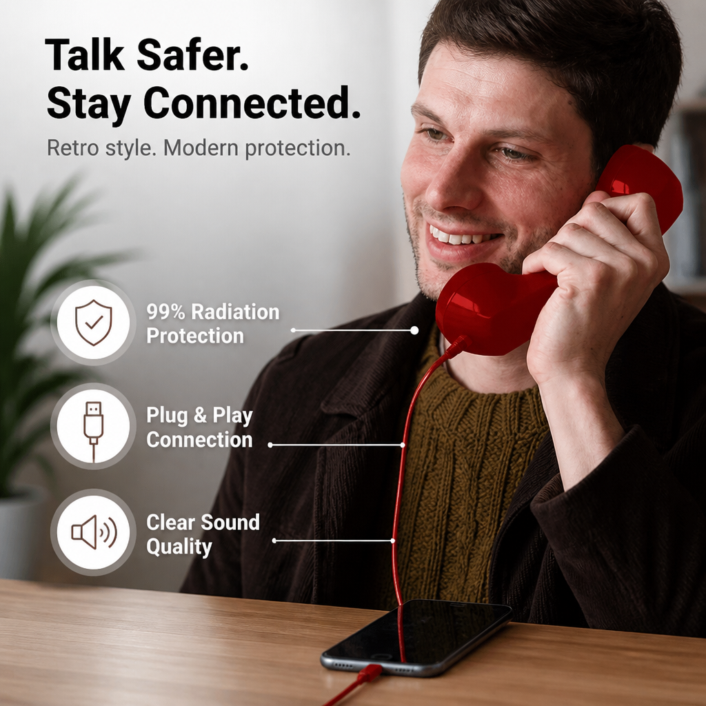 RetroTalk™ Retro Phone Handset — Calls With Classic Style