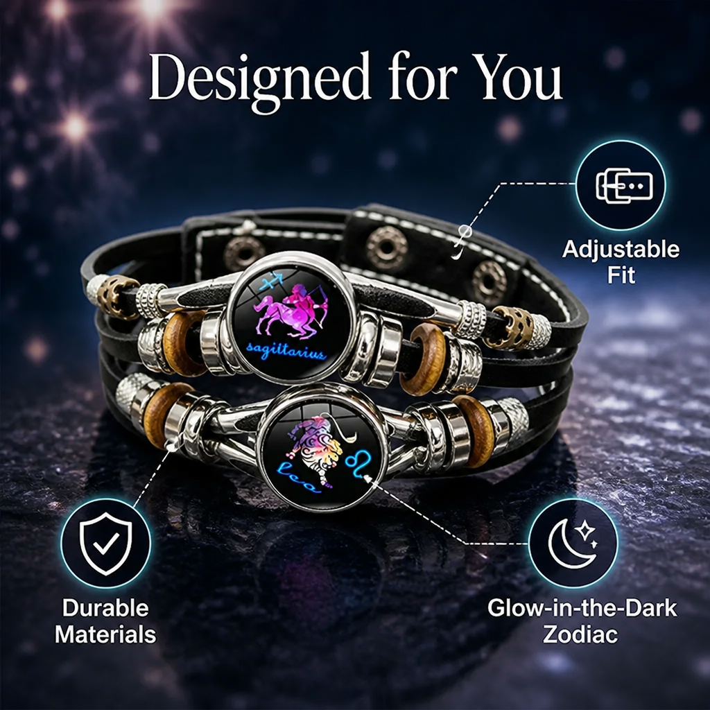 OrbitBand™ — Cosmic Dial Leather Bracelet