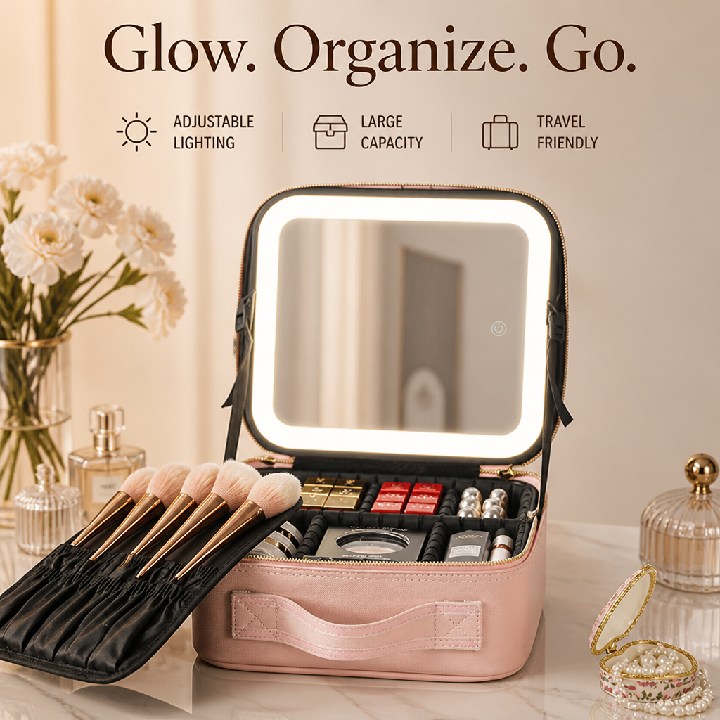 BeautyVault™ — Travel Makeup Storage Case