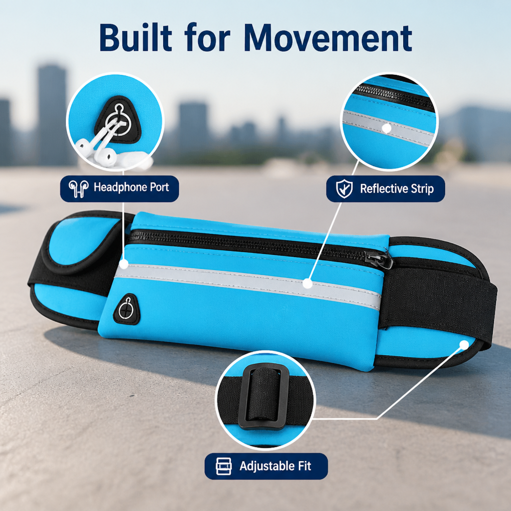 RunBelt™ — Bounce-Free Running Waist Bag