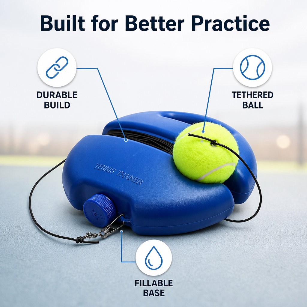RallyMate™ Solo Tennis Trainer Set — Practice Anywhere