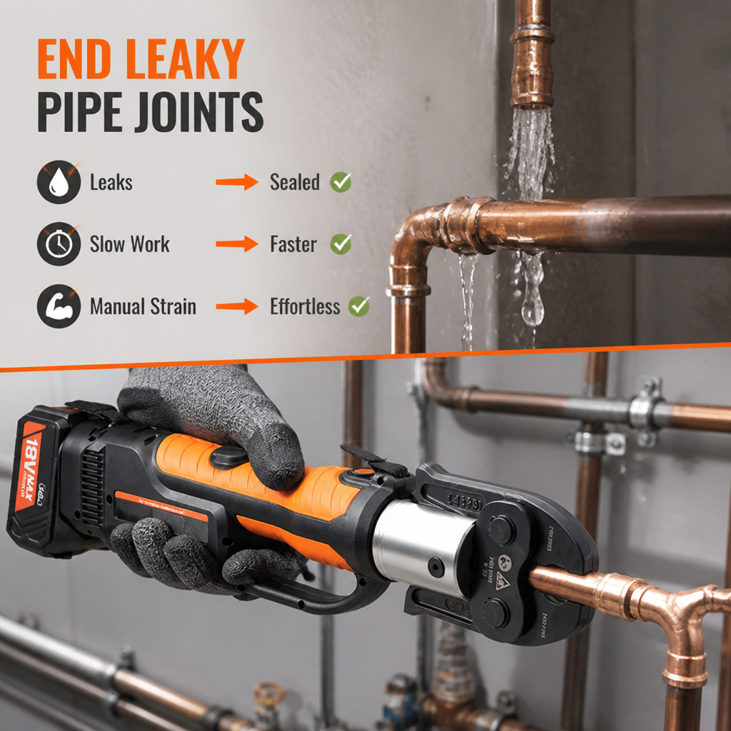 GripForge™ — Heavy-Duty Pipe Crimping Tool