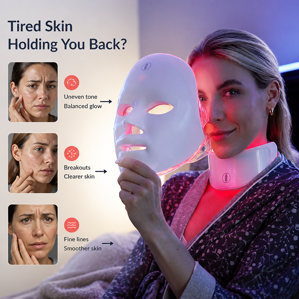 DermaGlow™ — LED-Gesichtstherapiemaske