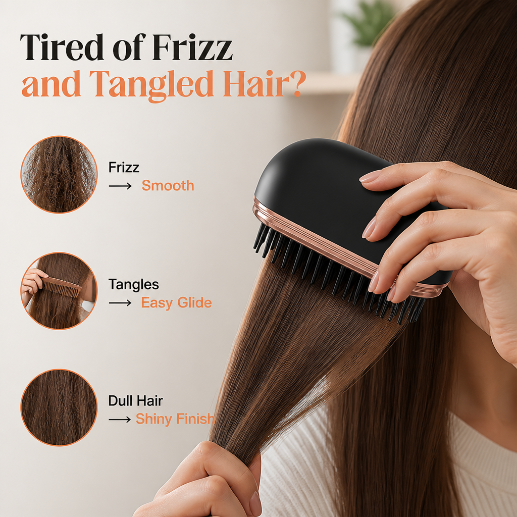 SleekAura™ Cordless Hair Straightening Comb — Smooth Hair On the Go