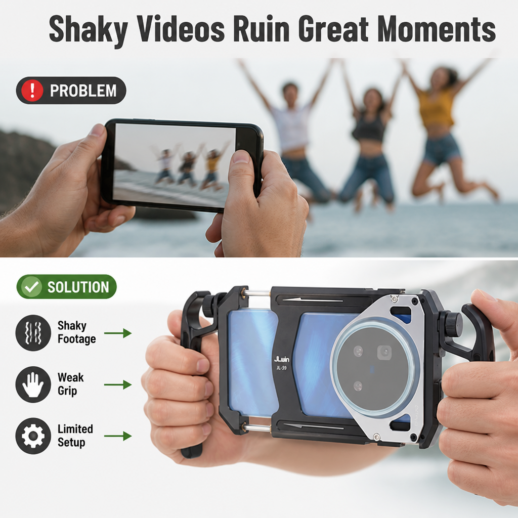 SteadyShot™ – Handgriff für Smartphone-Kameras