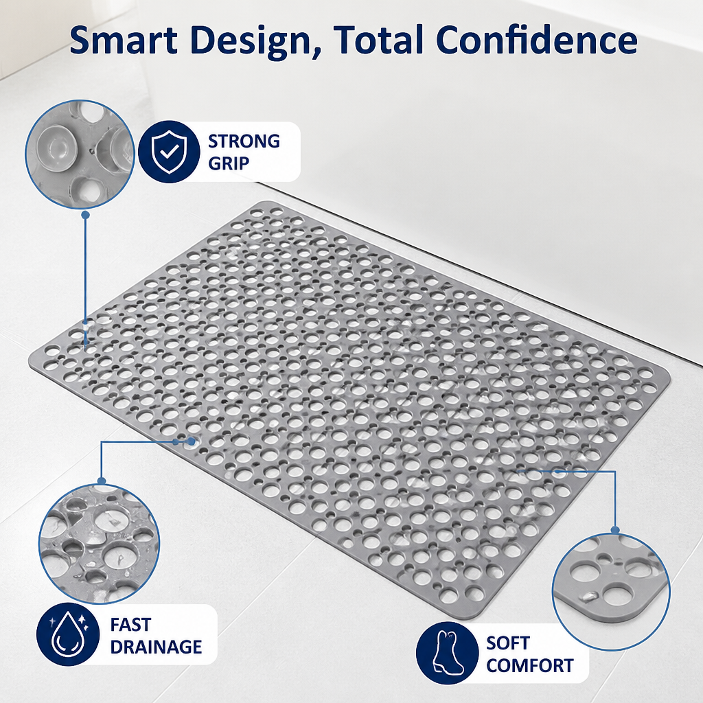 GripMat™ — Non-Slip Shower Floor Mat