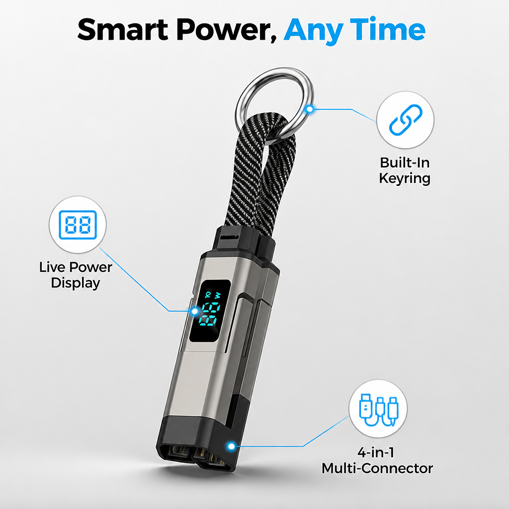 PowerLoop™ — Portable Keychain Power Bank