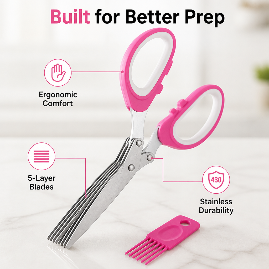 ChopSwift™ — 5-Blade Herb Scissors