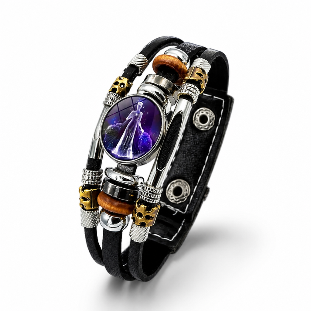 CosmoForge™ — Vintage Cosmic Leather Bracelet Watch