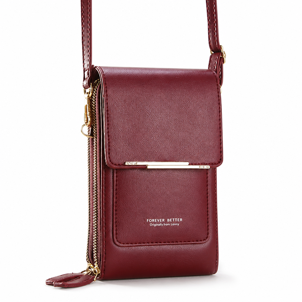 TouchPouch™ Touchscreen Crossbody Phone Wallet — Hands-Free Style