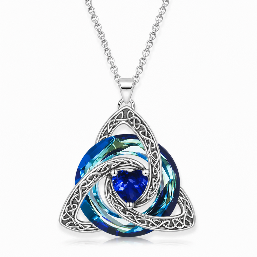 TrinityGlow™ — Celtic Knot Crystal Pendant
