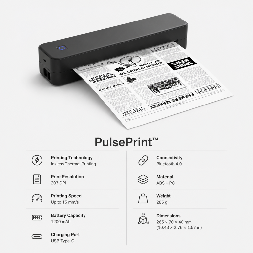 QuickPrint™ — Portable Inkless Printer