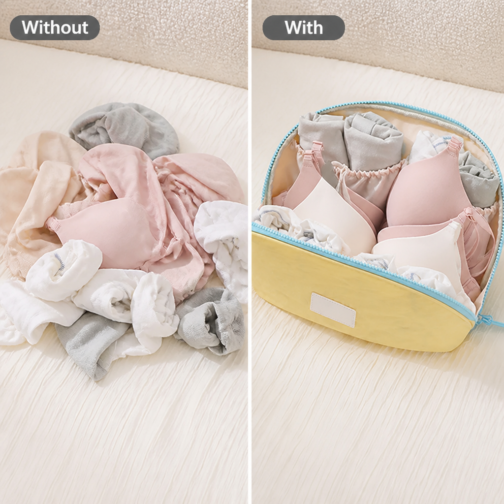 LuxeLingerie™ — Portable Bra & Underwear Travel Case