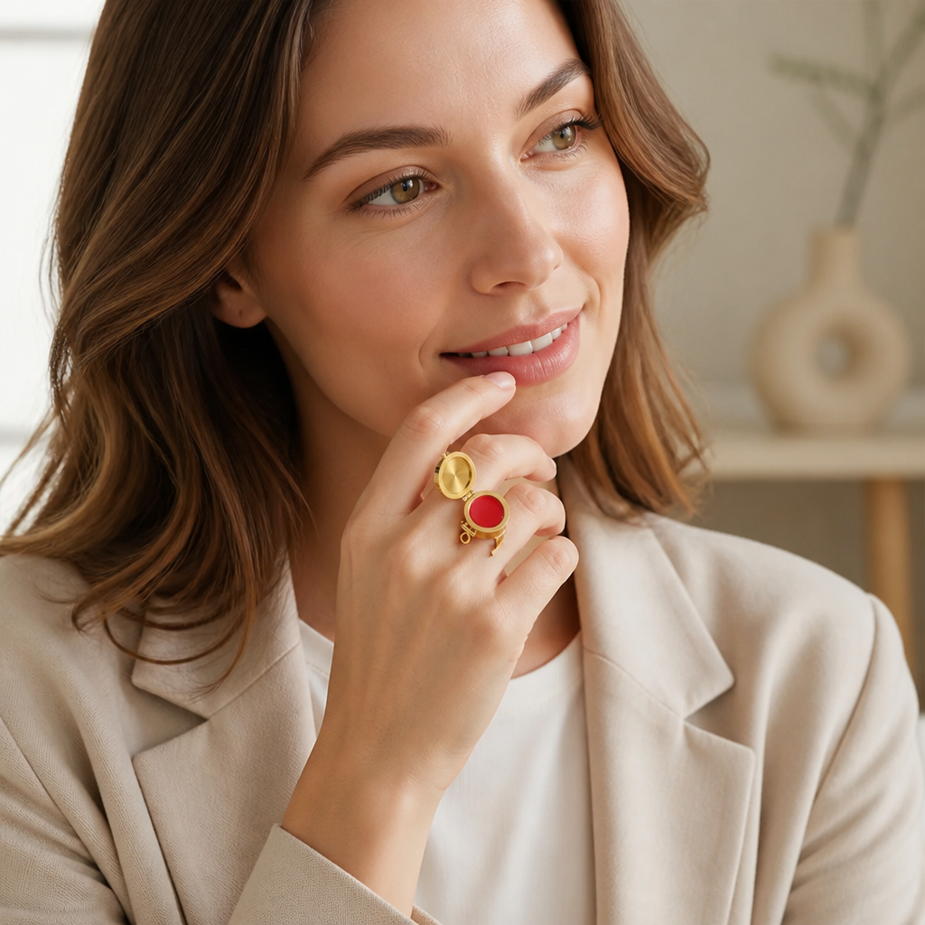 KissRing™ Lip Balm Ring — Smooth Lips On the Go