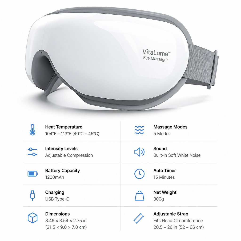 EyeEase™ — Smart Heated Eye Massager