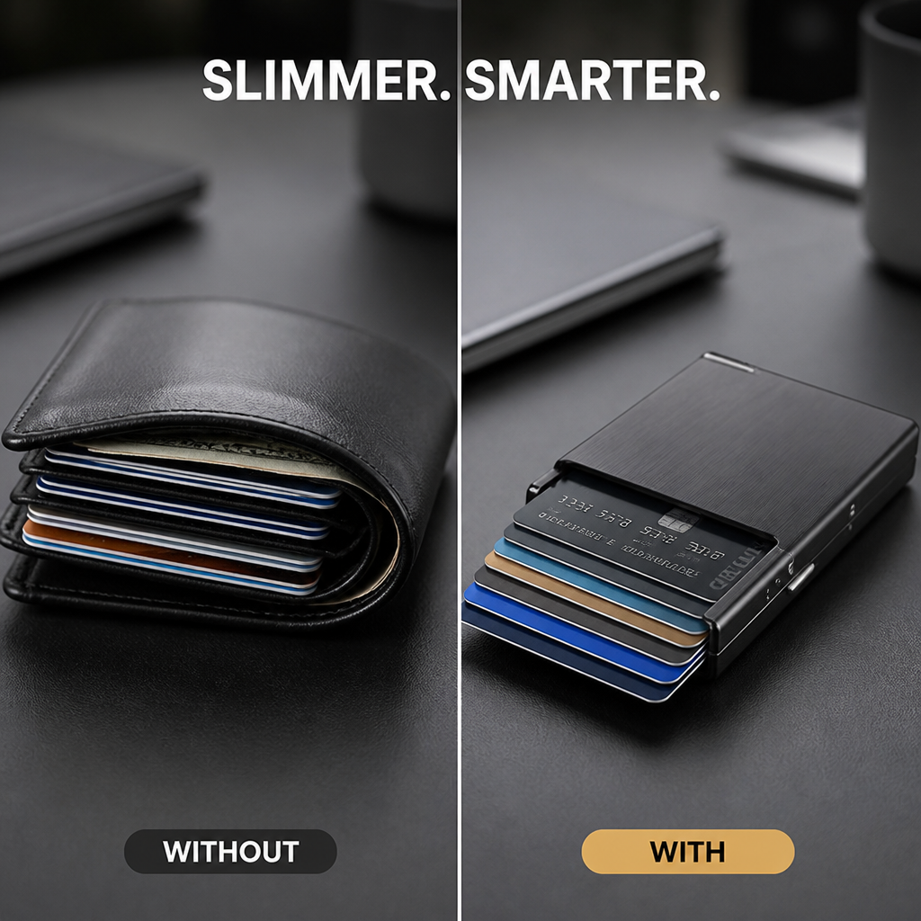 SlimVault™ — Ultra-Thin RFID Card Wallet