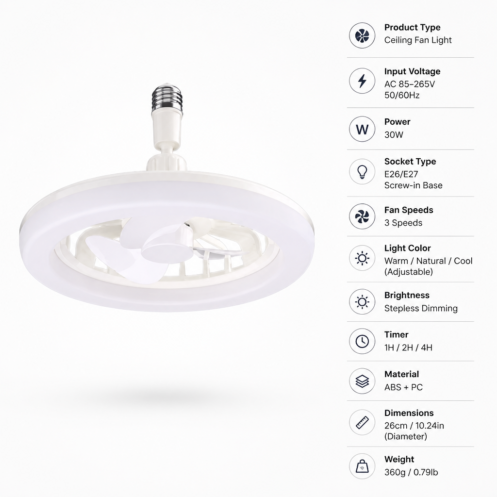 Breezelle™ — LED Fan Light Fixture