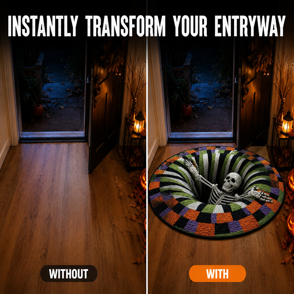 SpookyWeave™ — Halloween Round Decorative Rug
