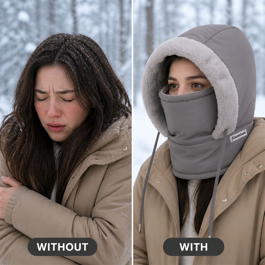 WinterHood™ — Insulated Cold-Weather Face Cover