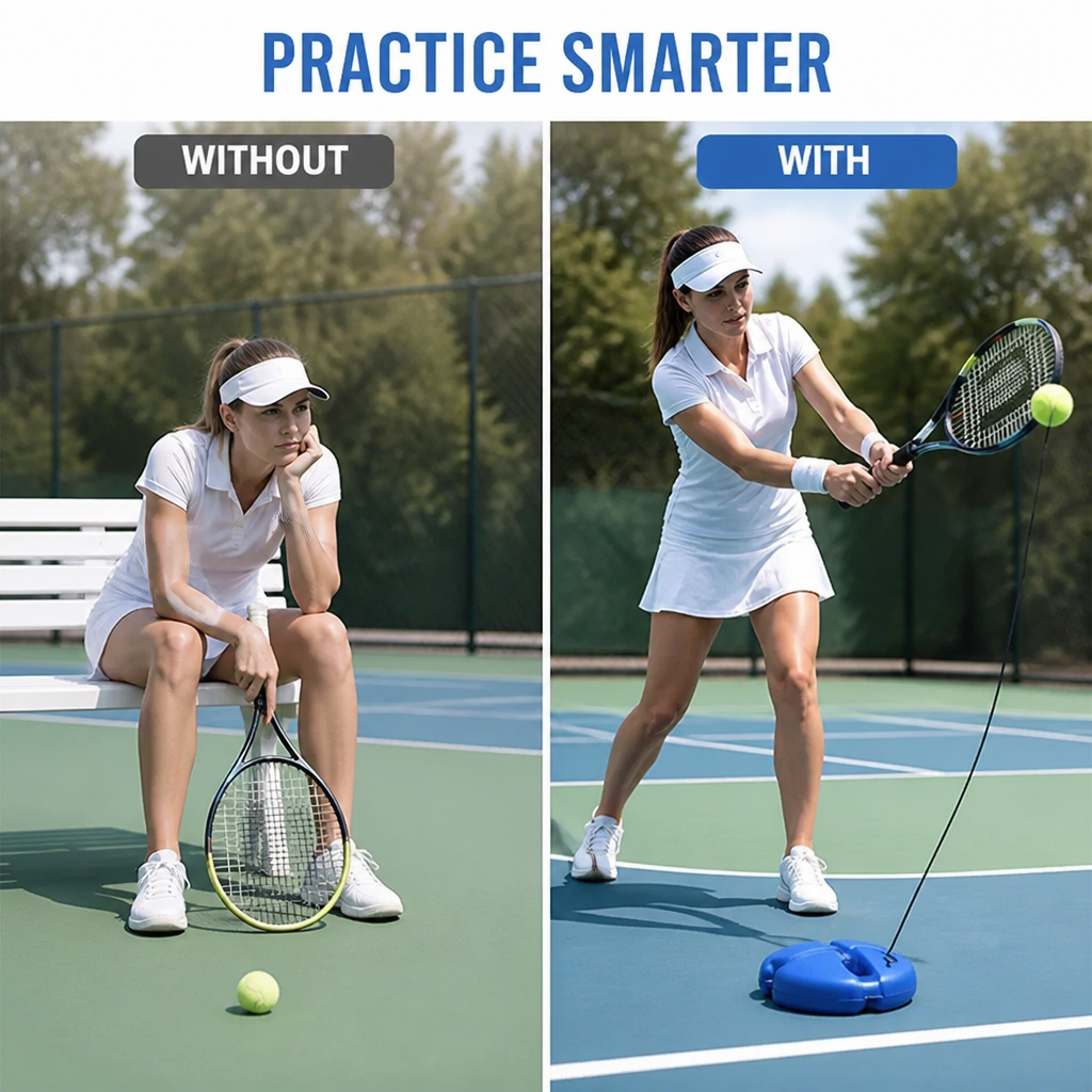RallyMate™ Solo Tennis Trainer Set — Practice Anywhere