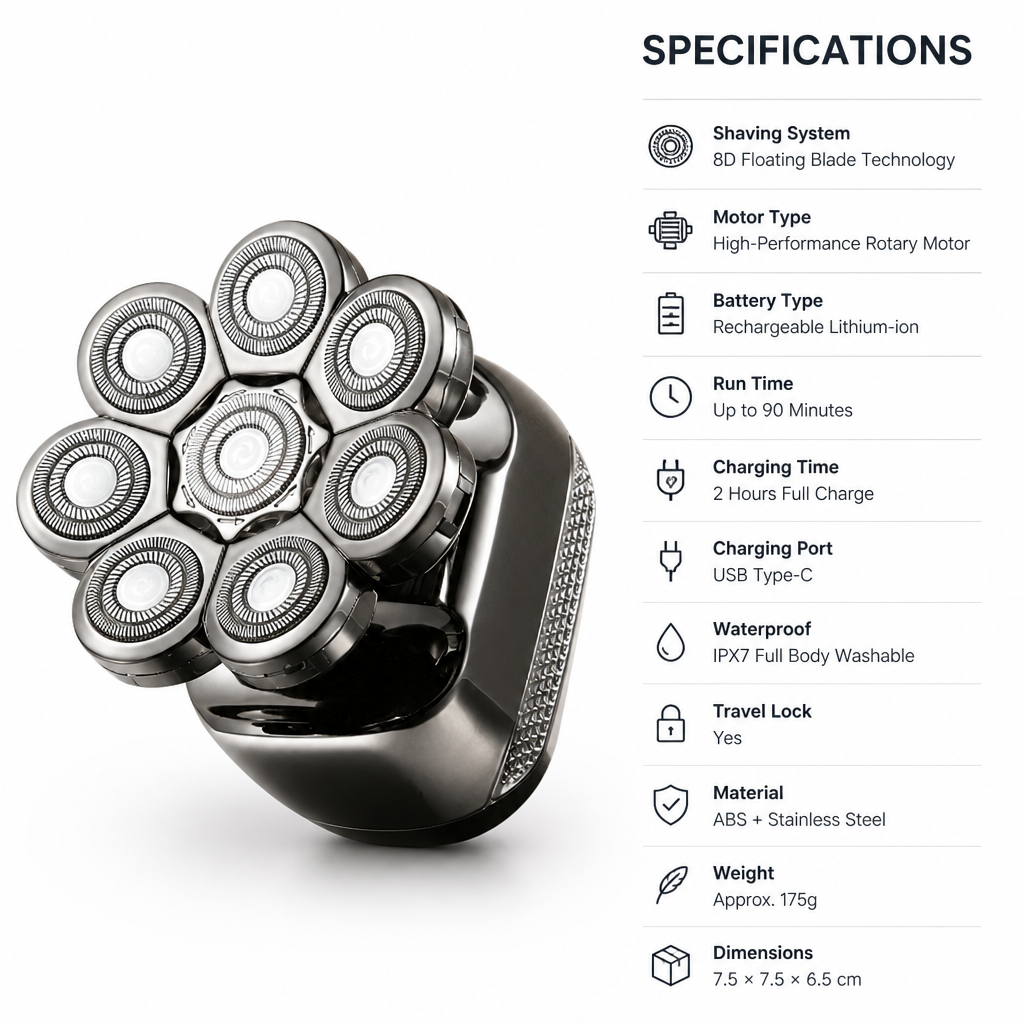 ShavePro™ — Precision 7-Head Electric Shaver