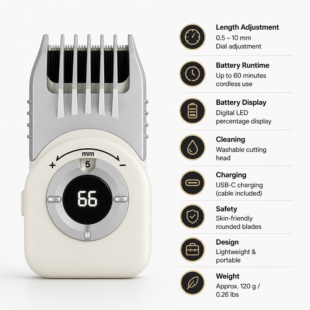 TrimPro™ — Adjustable Precision Hair Clipper