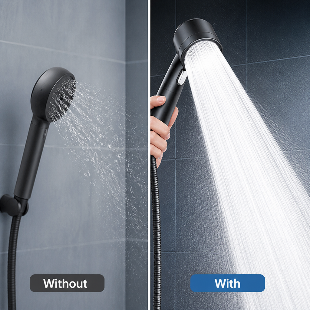 AquaSpa™ 4-Mode High-Pressure Shower Head — Spa Showers at Home