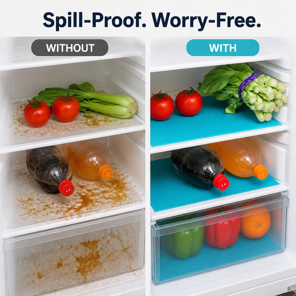 FreshGuard™ — Waterproof Refrigerator Shelf Liner