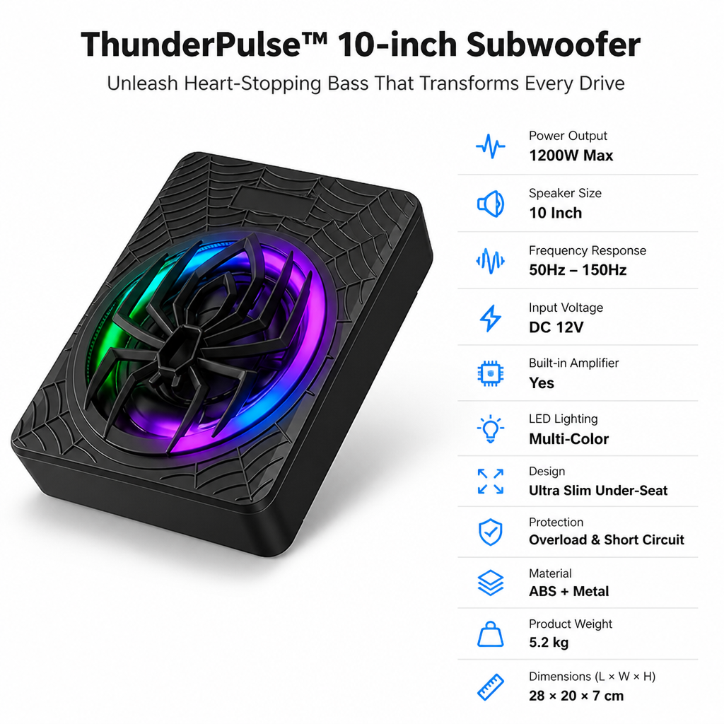 BassBoost™ — Powerful Car Subwoofer