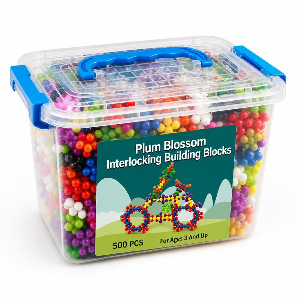 BuildBloom™ — Colorful Interlocking Building Blocks Set