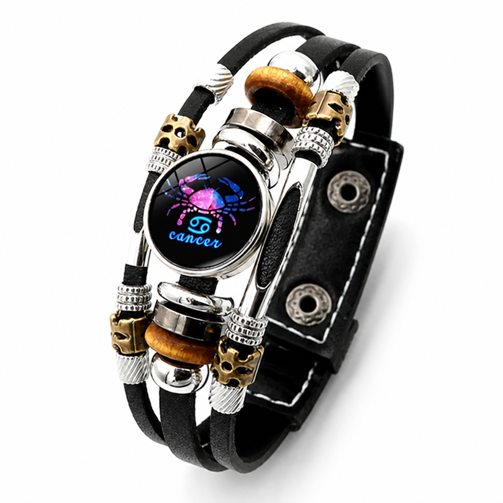 OrbitBand™ — Cosmic Dial Leather Bracelet