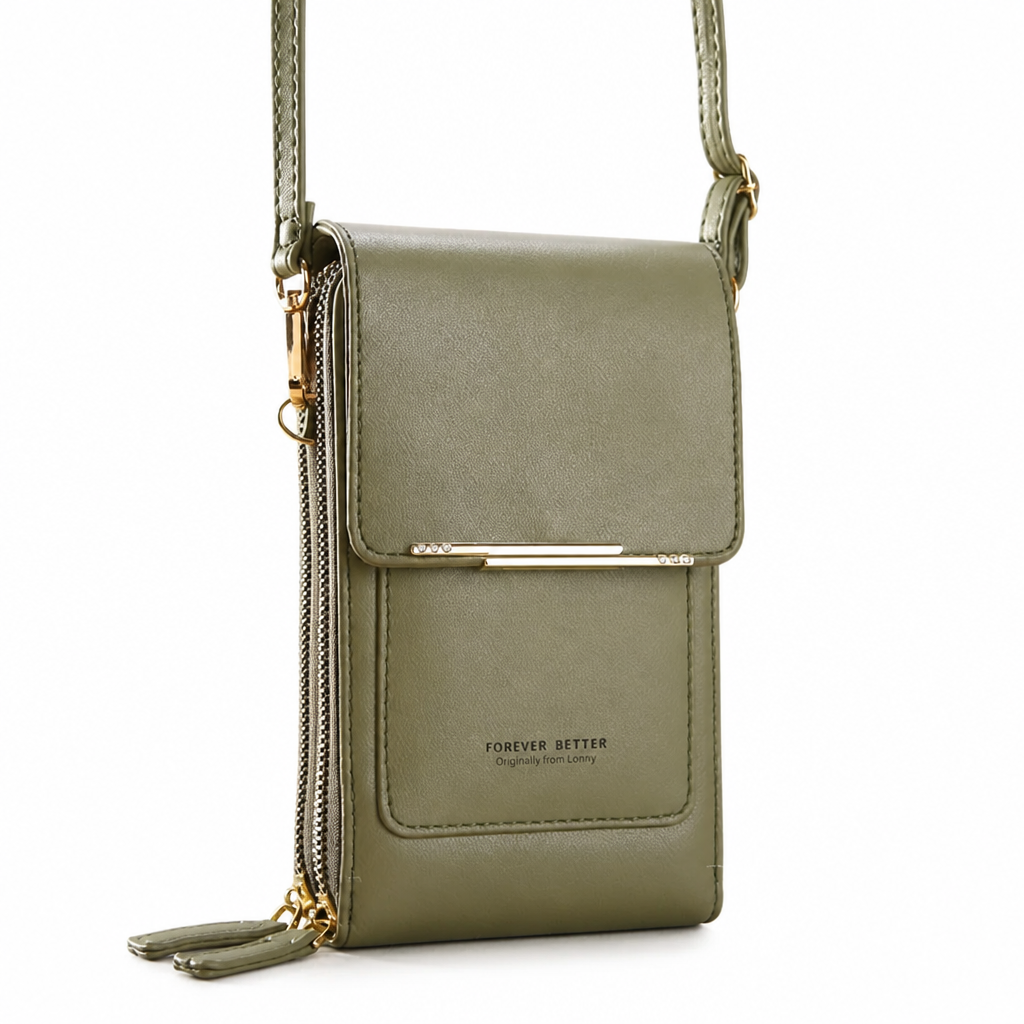 TouchPouch™ Touchscreen Crossbody Phone Wallet — Hands-Free Style