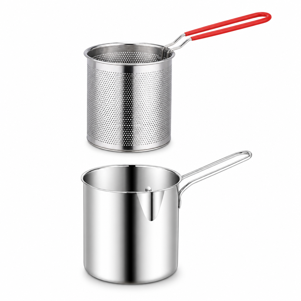 CrispCook™ — Deep Frying Basket with Handle