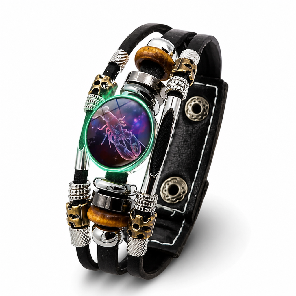 CosmoForge™ — Vintage Cosmic Leather Bracelet Watch