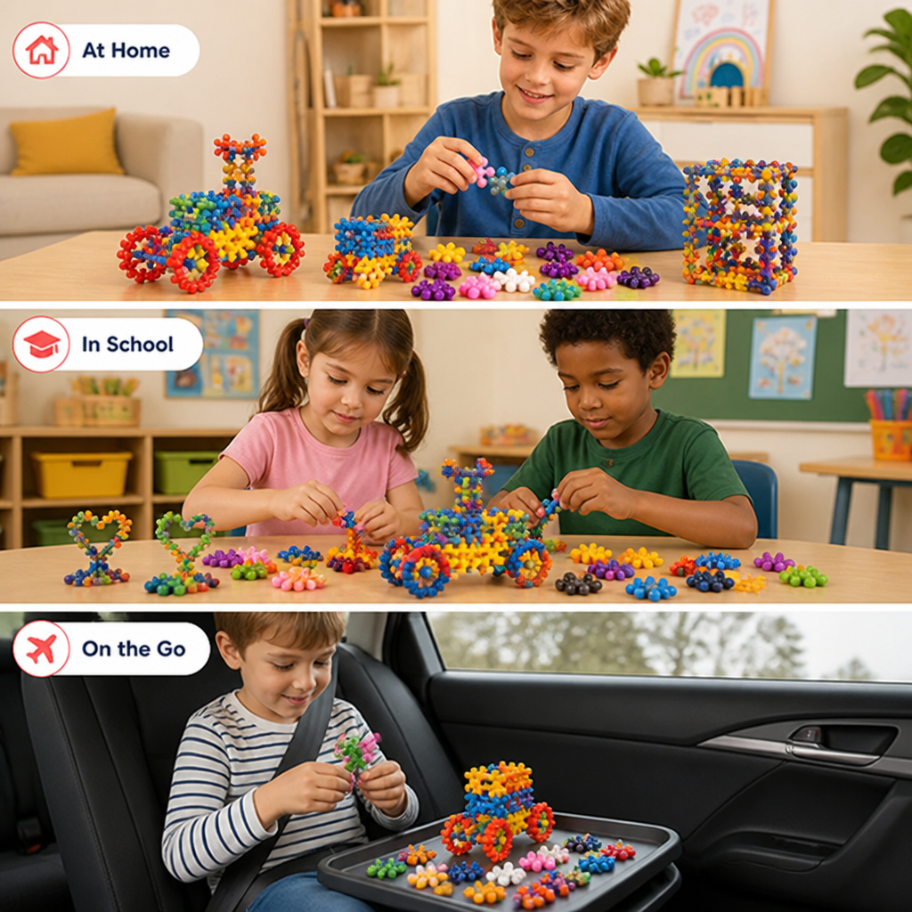 BuildBloom™ — Colorful Interlocking Building Blocks Set