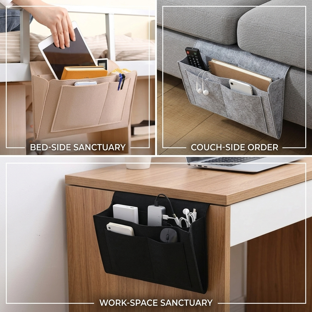 BedCaddy™ — Convenient Bedside Organizer