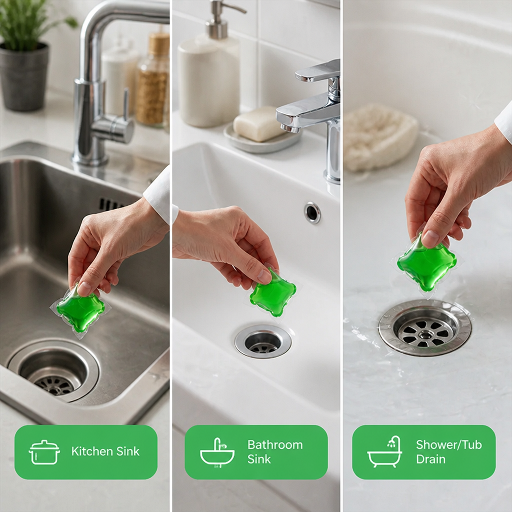 FreshFlow™ — Drain Cleaning Pods