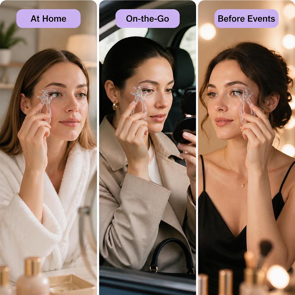 CurlLuxe™ Frameless Eyelash Curler — Bold Lifted Lashes