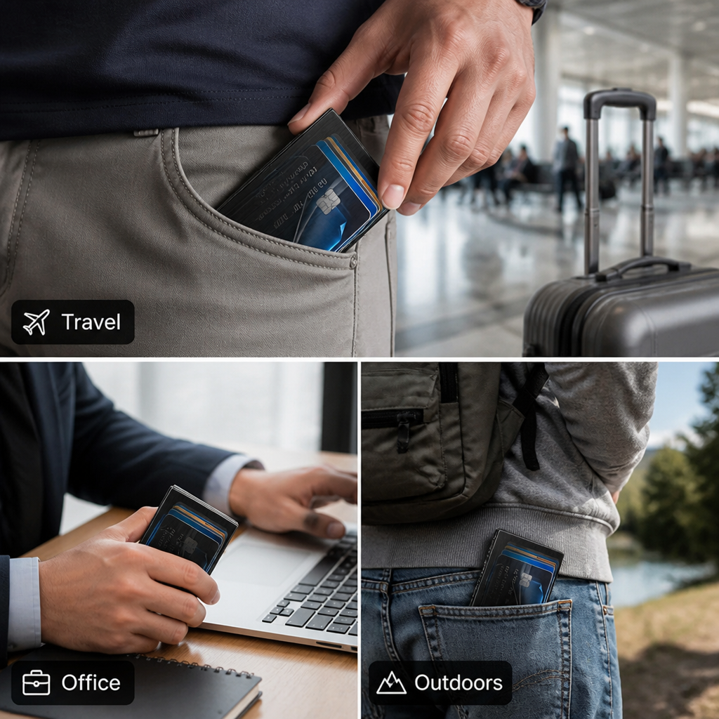 SlimVault™ — Ultra-Thin RFID Card Wallet