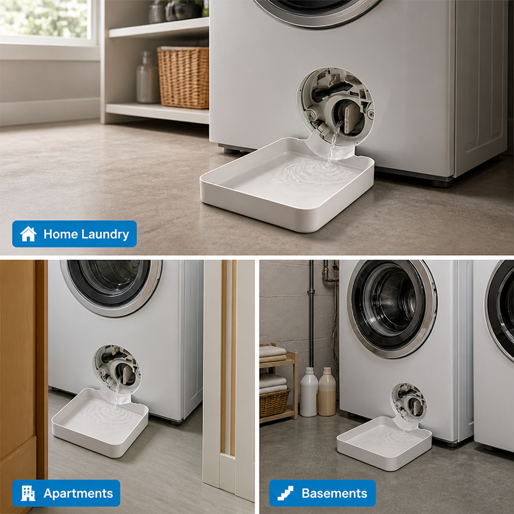 WashGuard™ — Floor-Saving Washer Tray