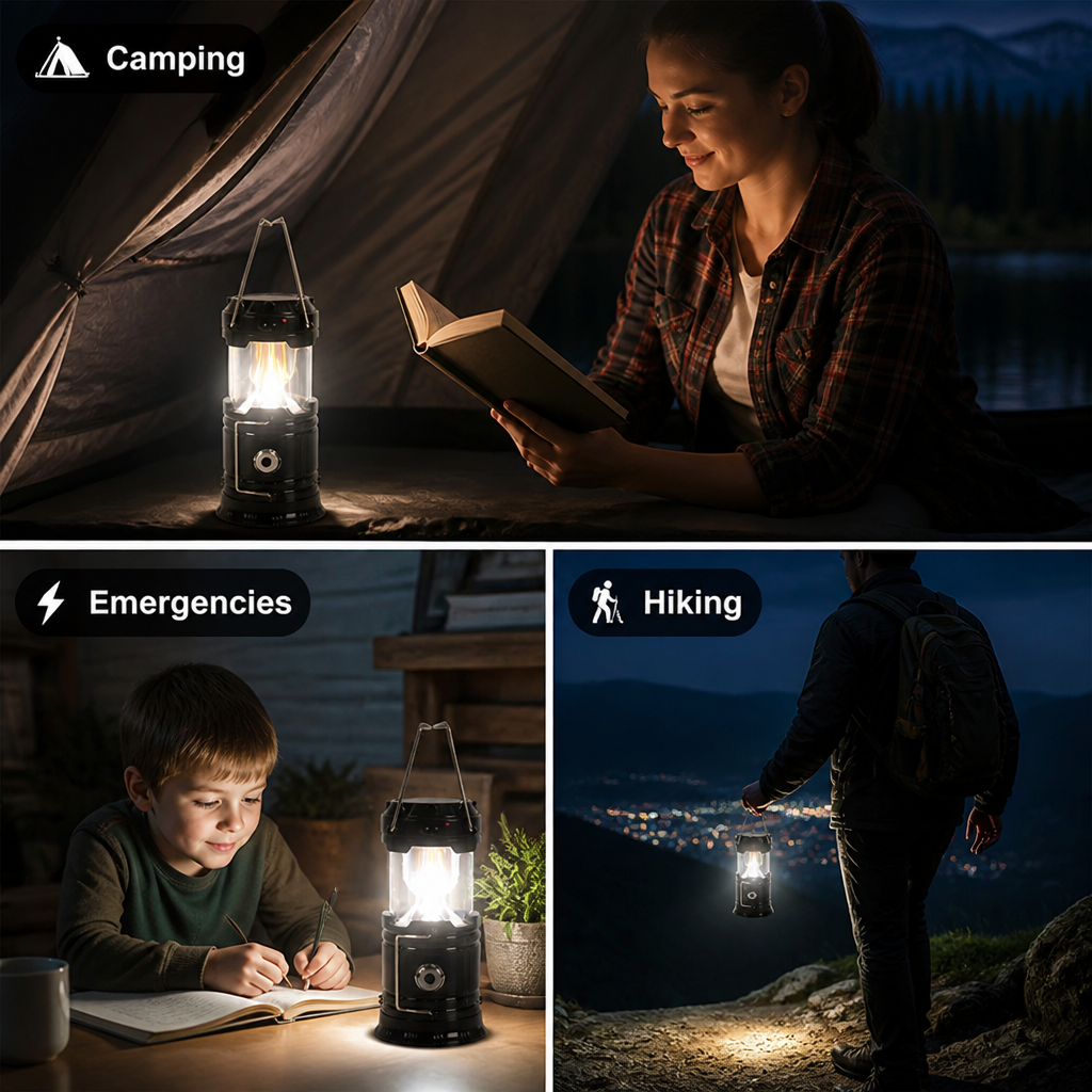 AdventureGlow™ — Compact Emergency & Camping Lantern