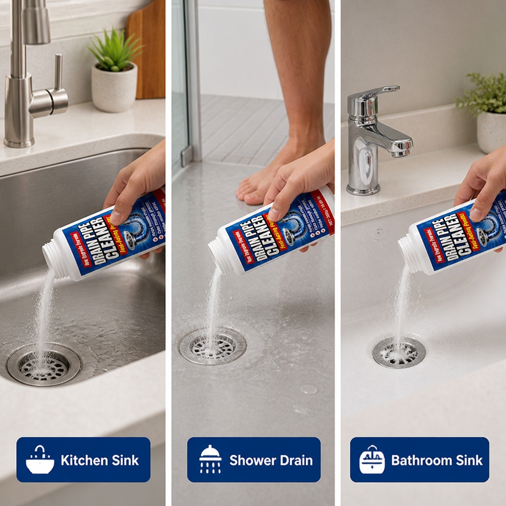DrainBlast™ — Powerful Clog-Busting Cleaner for Fast, Clear Drains
