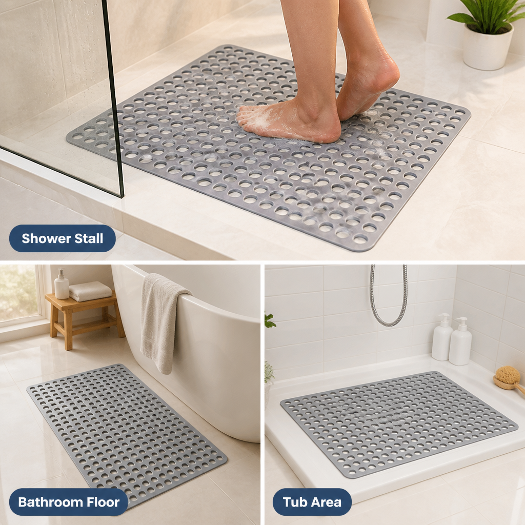 GripMat™ — Non-Slip Shower Floor Mat