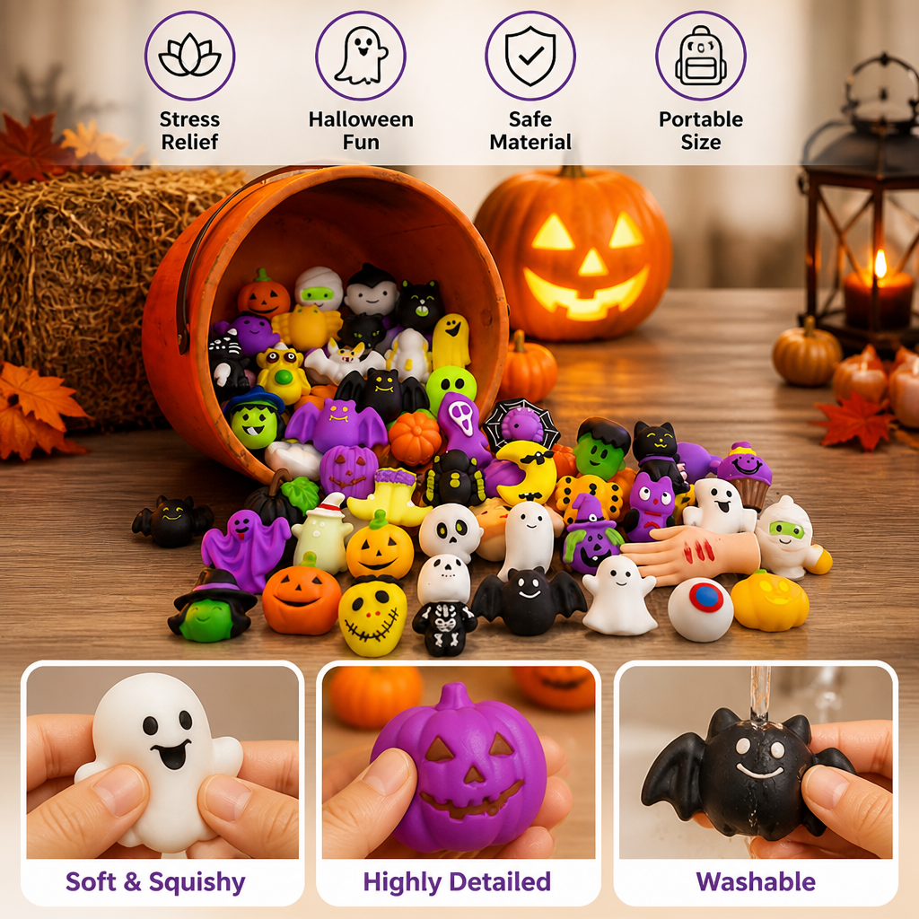 BooSquish™ Halloween Squishy Toy Set — Stress-Relief Fun