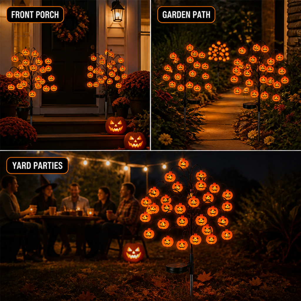 HauntGlow™ — Halloween Pumpkin Yard Lighting Set