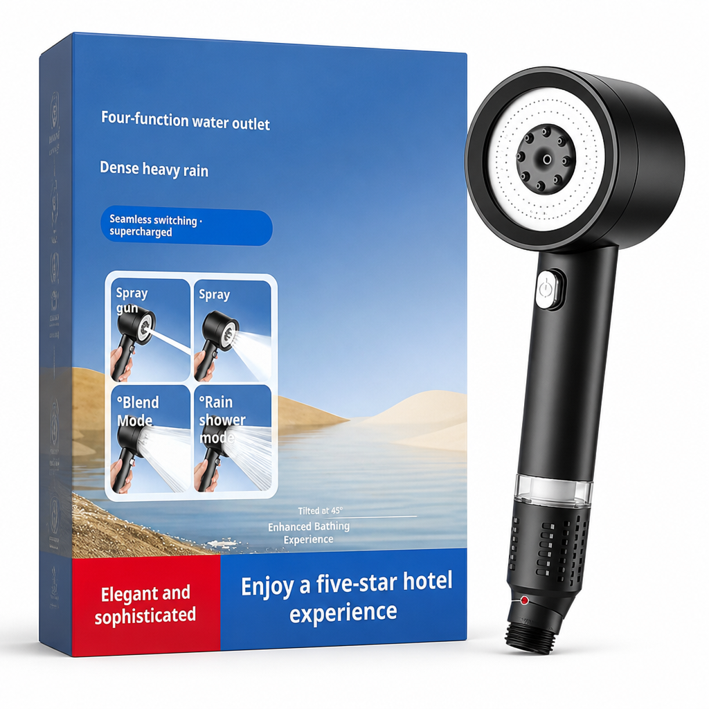 AquaSpa™ 4-Mode High-Pressure Shower Head — Spa Showers at Home