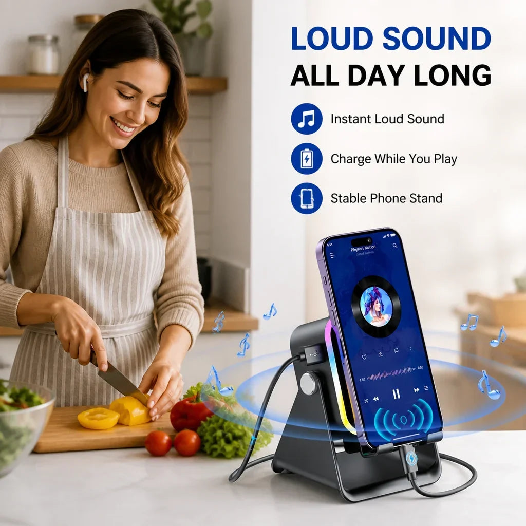 SoundStand™ — Portable Phone Speaker & Charging Dock